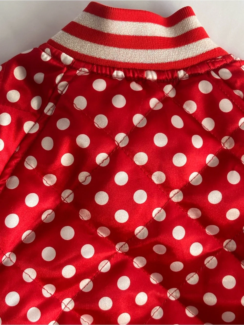 Disney Red and White Polka Dot Minnie Bomber Jacket